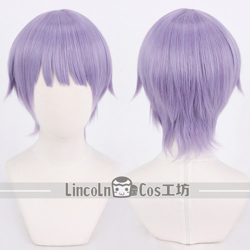 LINCOLN Free!男子游泳部 似鸟爱一郎 COS假发 淡蓝紫混色短发