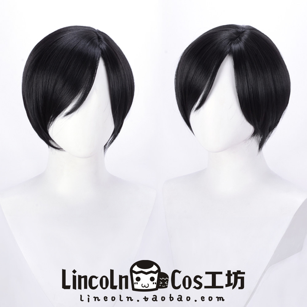 LINCOLN 生化危机 艾达王 Ada Wong 侧分黑色短发 cosplay假发图片