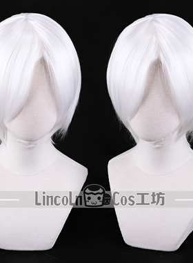 LINCOLN 驱魔少年 D.Gray man 亚连·沃克/ 白血球cos假发 白色