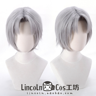 灰色新版 LINCOLN 角色中分cos假发 但丁 拱刘海cosplay假发 鬼泣5