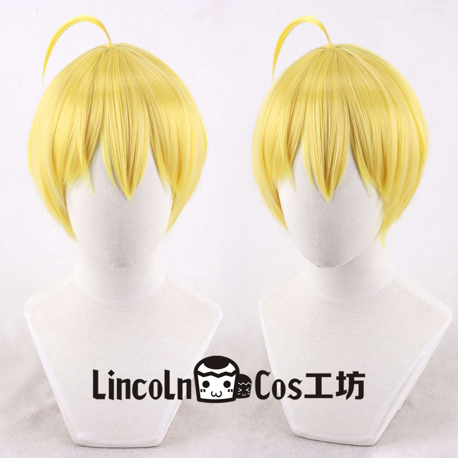 LINCOLN 食戟之灵 水户郁魅  cos假发 柠檬金 呆毛固定 仿真头皮