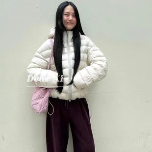 96709 DEAR.XI 90%鸭绒保暖羽绒服外套 香芋色奶fufu 裹在云朵里