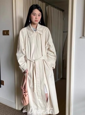 DEAR.XI 质感在线！2025春季新款 百搭长款光泽感风衣外套 3907#