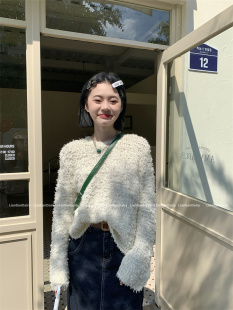 七七ost 浪漫秋冬 质感在线 毛感hin赞的圆领套头宽松 上衣毛衣