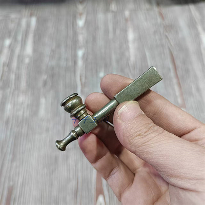 传统小窝烟锅头 仿古旱烟锅烟袋锅 方形烟锅把 新款一口香烟锅子