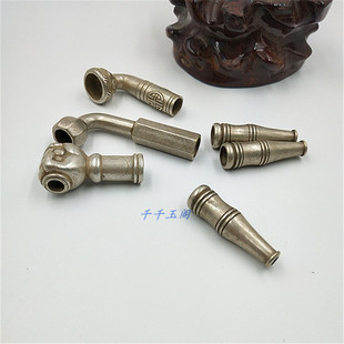 加厚苗银旱烟袋 传统老式旱烟斗 烟嘴大小窝烟锅头 老人烟具烟斗