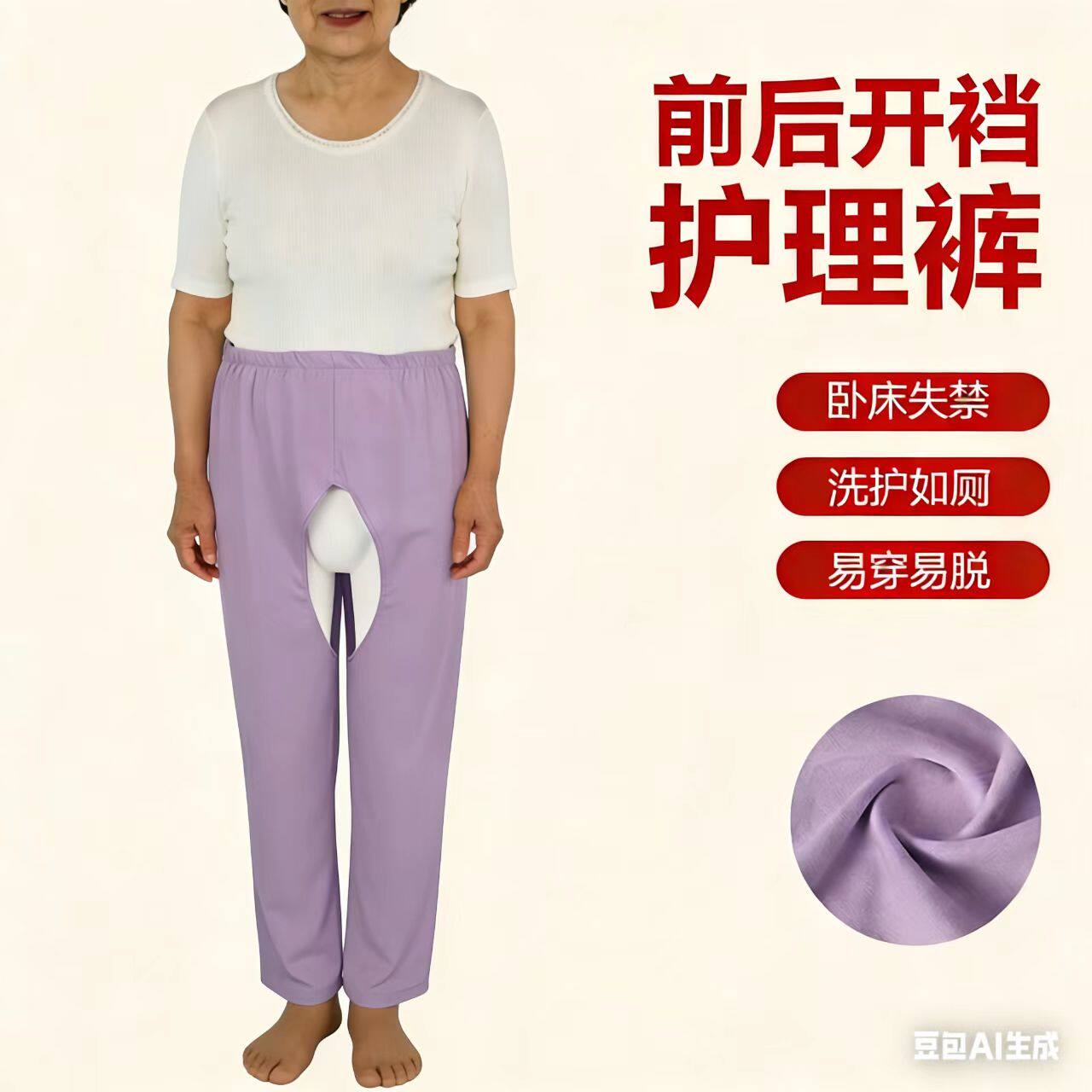 老年人大小便失禁裤春夏尿裤纯棉透气护理裤病号换尿布康复遮羞裤