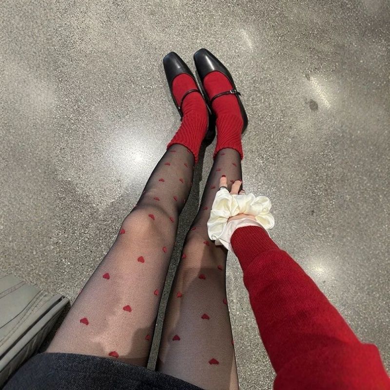 Vocal!是谁想到的红色爱心黑丝!暗红色欲感爆棚 又欲又辣~超美