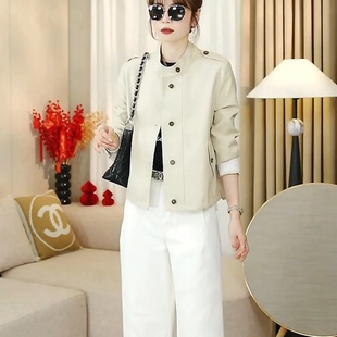 西雅图！小立领 春秋季时尚设计感抽绳显瘦短款风衣外套女小个子