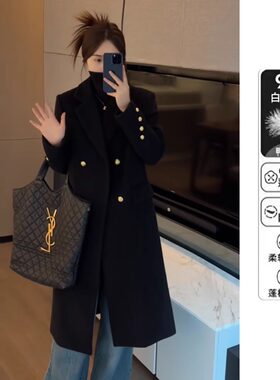 羽绒服内胆毛呢外套女中长款西装
