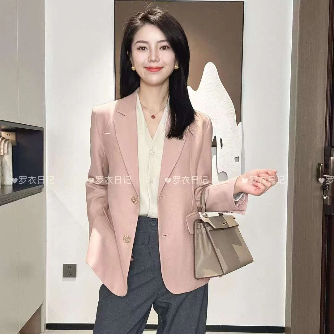 高级感星空微闪小西装外套女2025新款春季百搭显瘦西服女上衣气质