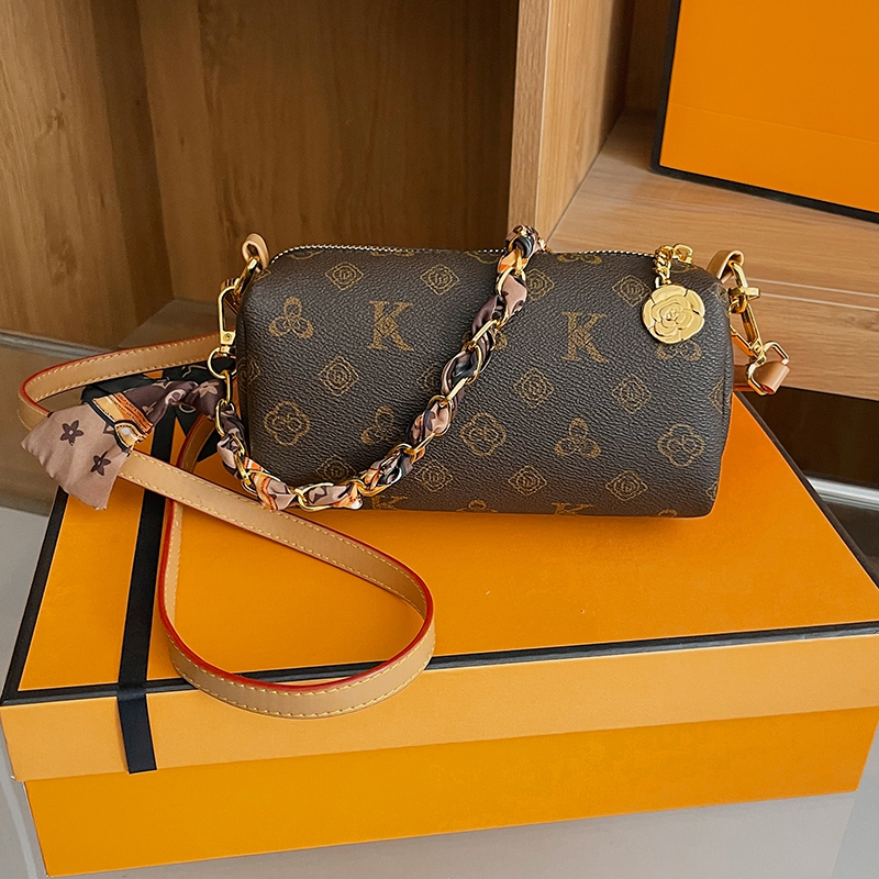 老花软皮手机包笔筒包女迷你枕头