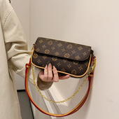 超火小包包女2025爆款 小方包百搭复古腋下包高级感老花单肩斜挎包