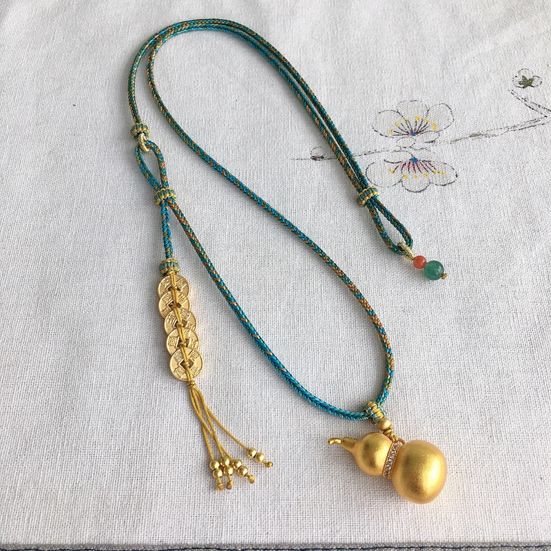 妖石传说编绳罗盘锁骨链绳子新品