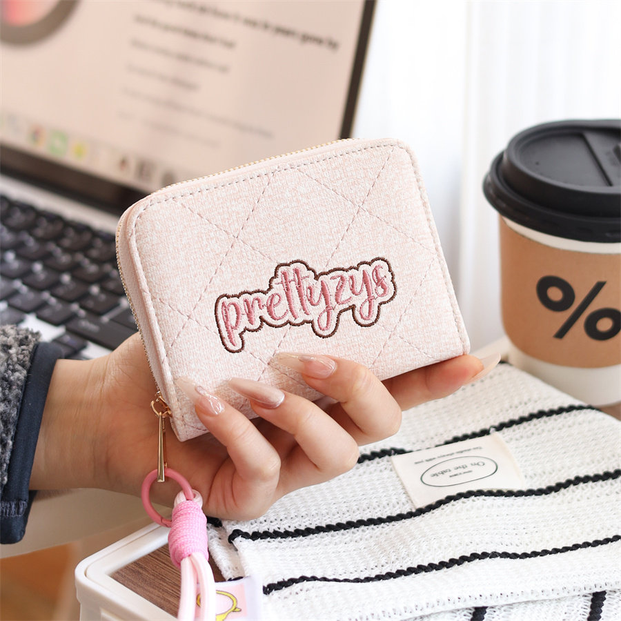 钱包女2026新款字母刺绣短款钱包高颜值卡包女小巧精致女生零钱包,箱包皮具/热销女包/男包,钱包,淘宝优惠券,粉丝福利购,淘宝优惠卷