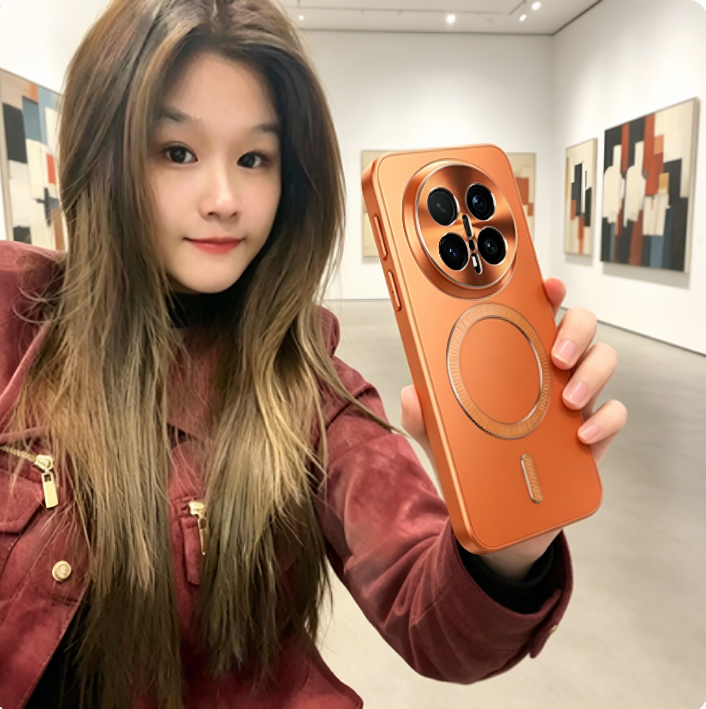 适用HONOR荣耀Magic8手机壳星宇橙车载磁吸全包镜头Magic8Pro保护套金属防滑商务简约男女新款网红全包边外壳