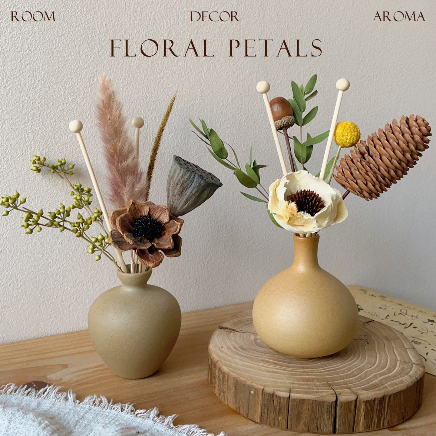 中式干花香薰摆件无火香氛精油复古陶瓷客厅摆件室内家用持久留香,家居饰品,香薰摆件,淘宝优惠券,粉丝福利购,淘宝优惠卷