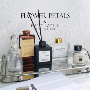 无火香薰瓶空瓶迷你花瓶DIY藤条挥发棒香水精油补充液分装 瓶带盖