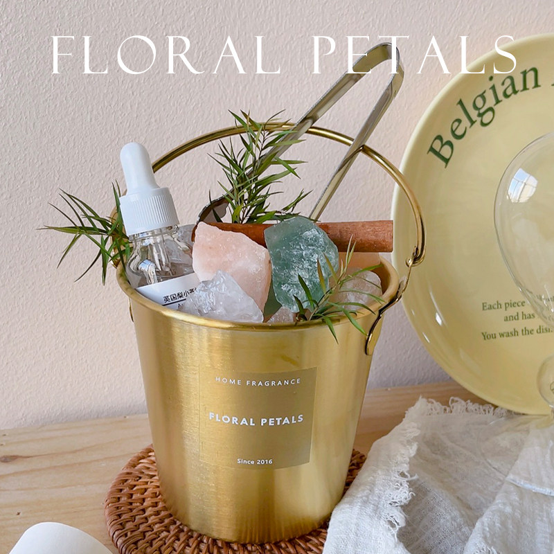 原创冰桶香薰天然水晶扩香石摆件室内持久小众高级伴手礼生日礼物