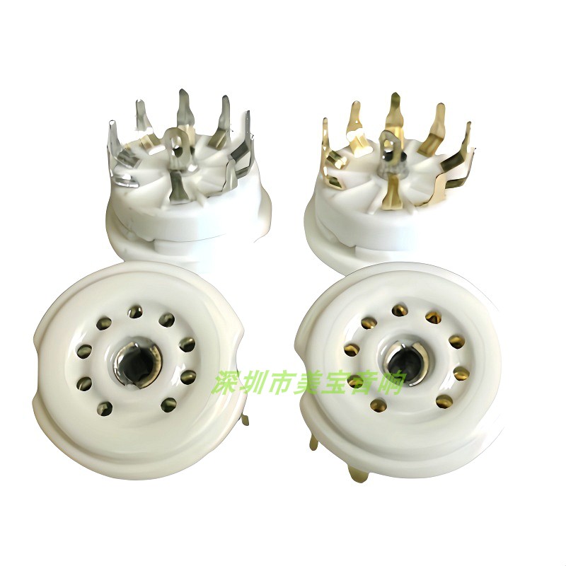 陶瓷小九脚电子管座GZC9-Y-1-G