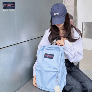 JanSport双肩包奶黄色米白色男女背包休闲电脑包4QUT雾霾蓝蜜蜡粉