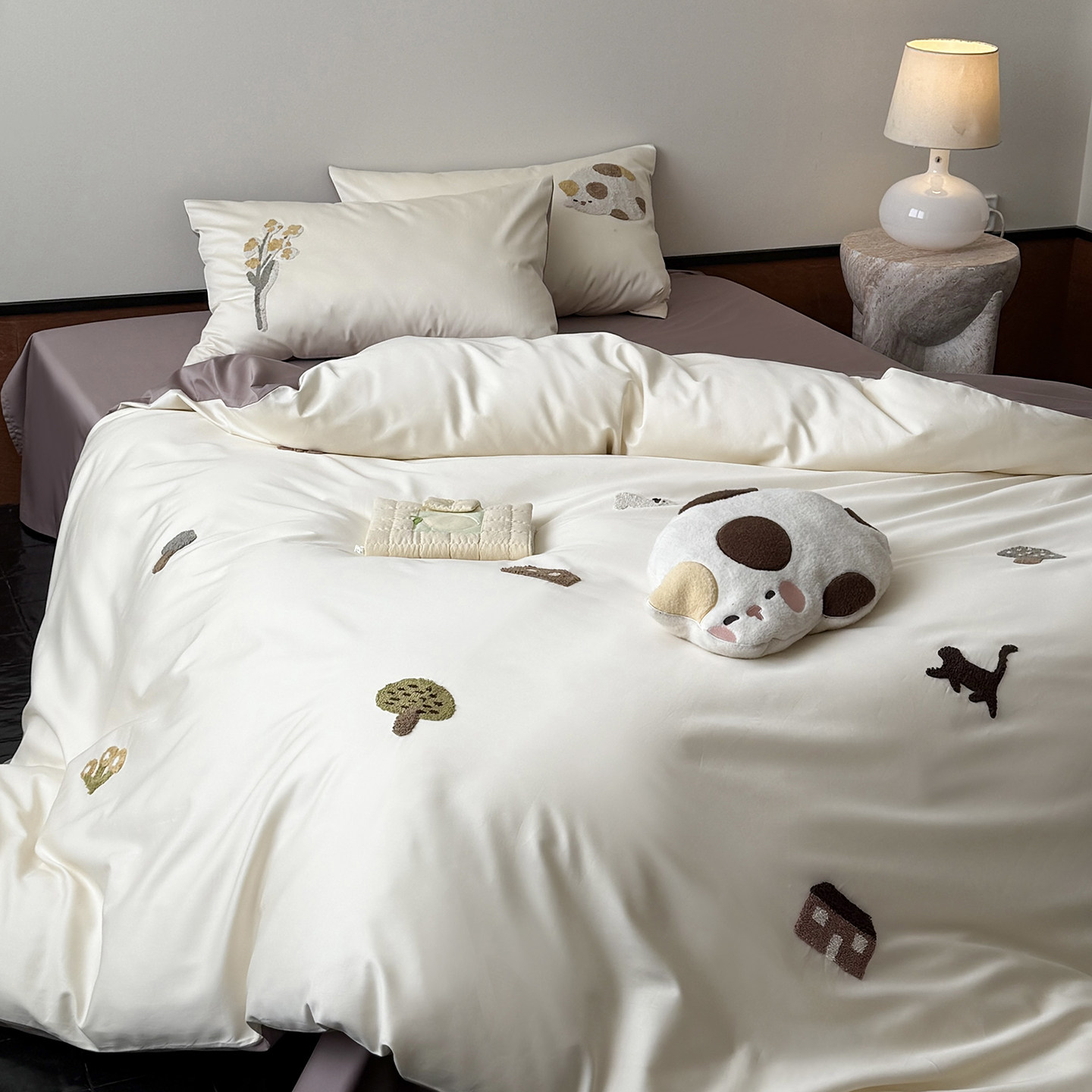 棉之朴.高端100支全棉长绒棉毛巾绣简约纯棉1.8m四件套床笠床单款,床上用品,床品套件/四件套/多件套,淘宝优惠券,粉丝福利购,淘宝优惠卷