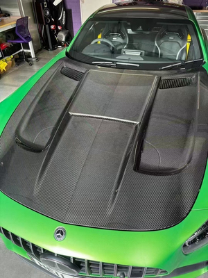 适用于奔驰AMG GT改装IMP透明机盖干碳材质开孔机盖引擎盖