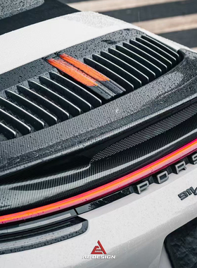 保时捷992改装干碳尾翼AE DESIGN敞篷版Targa/Cabriolet无损替换