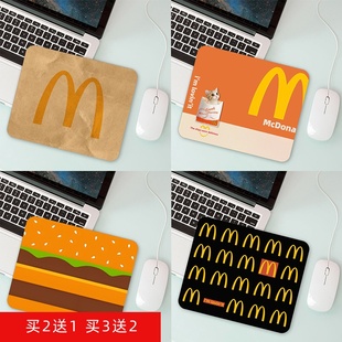 麦当劳创意金拱门鼠标垫星巴克K记M记办公电脑滑鼠垫可爱护腕便携