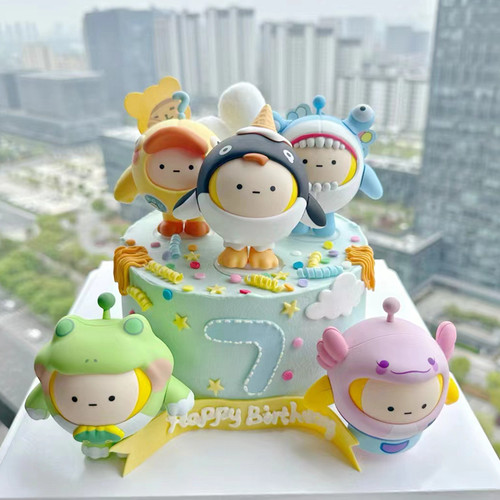 蛋糕装饰蛋仔派对失心仔仔熊配饰