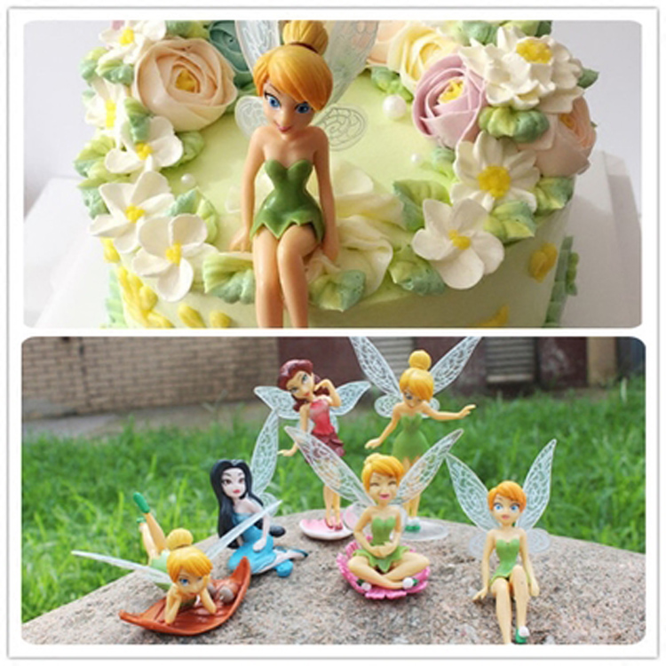 蛋糕装饰花仙子主题生日绿衣女孩