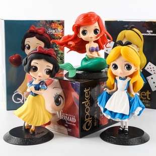 冰雪奇缘小公主花朵小美人鱼公主白雪公主爱丽丝可爱模型摆件手办