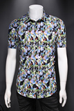 2023花衬衫大码常年有货衬衣沙滩衬衫M-7XL码短袖9812P30假模图，男装衬衫，星座1106