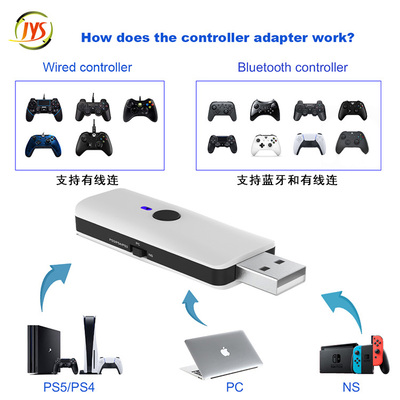 PS5/Xbox/PS4手柄转换器接收器