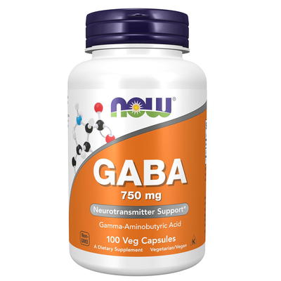 NOW诺奥gaba氨基丁酸750mg*100粒