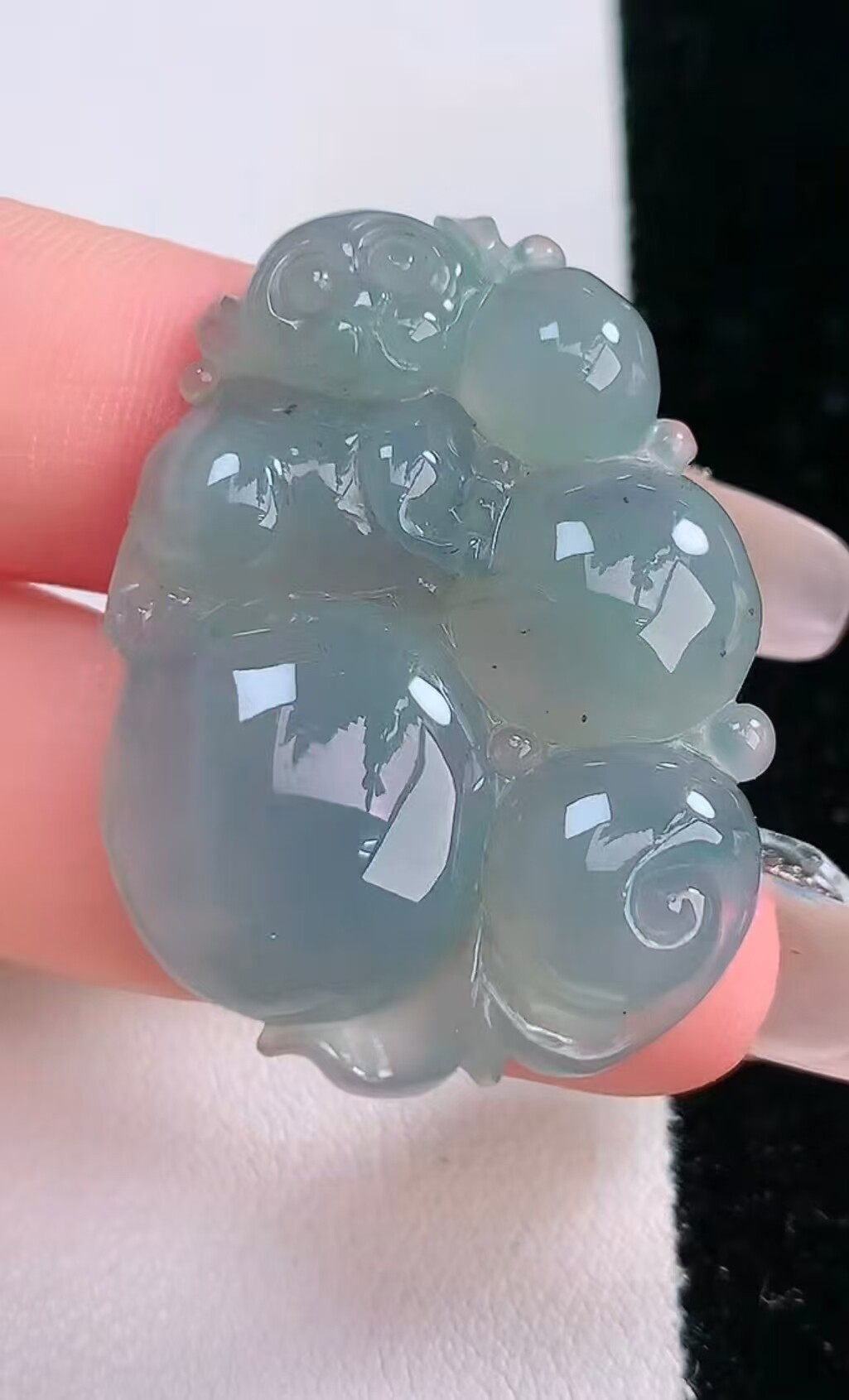 天然翡翠A货冰种飘紫色猴吊坠玉坠男女生肖玉佩猴翡翠玉挂件玉猴