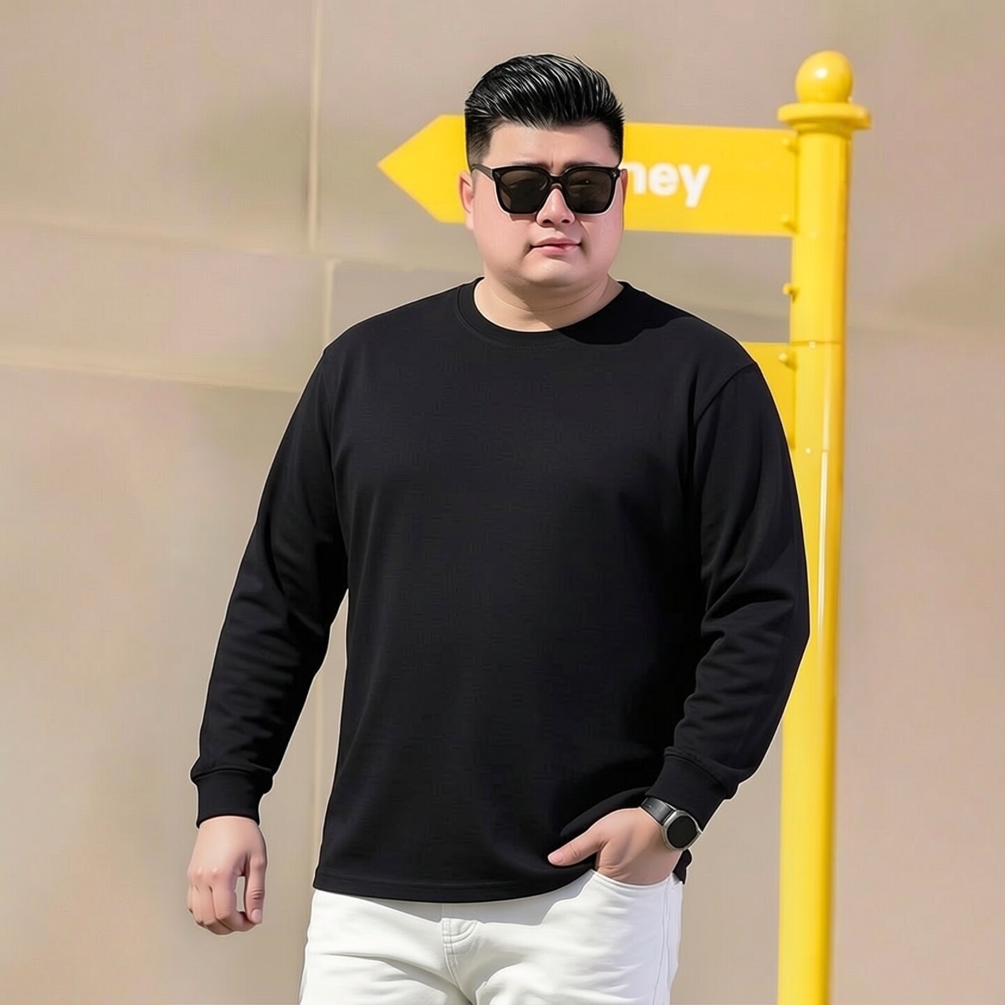 秋季胖子加肥加大码纯棉长袖T恤