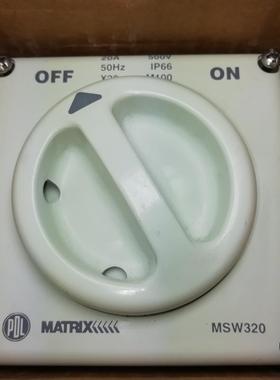 MSW320WH 500V20A MATRIX旋钮开关 三相电源开关PDL IP66防水开关