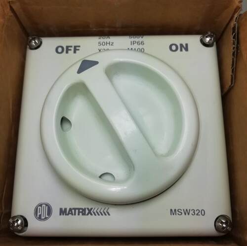 MSW320WH 500V20A MATRIX旋钮开关 三相电源开关PDL IP66防水开关