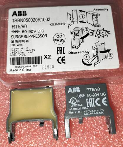 全新原装正品ABB浪涌抑制器 RT5/90 50-90V DC 1SBN050020R1002