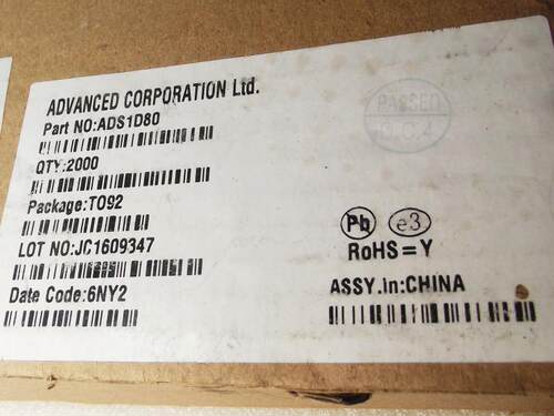 ADVS1D80 ADS1D80 ADVANCED CORPORATION 三极管 可控硅