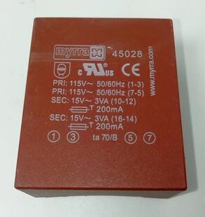MYRRA 45028 6VA 2x15V 230V全新原装进口稳压电源整流隔离变压器