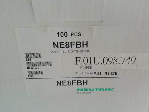 NE8FBH瑞士优曲克NEUTRIK网络 RJ45面板安装 网络模块插座水平PCB