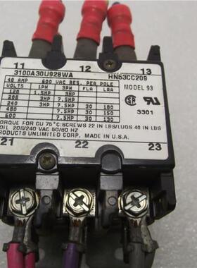 HN53CC209  93 40A 600V PTAC SOLUTIONS原装美国接触器