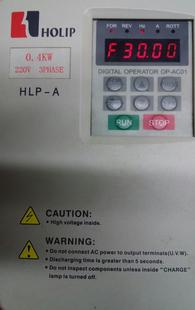 HOLIP海利普变频器HLP 0.4KW 220V成色好质保 A系HLPA00D423C1