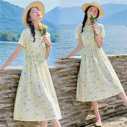 夏日独特漂亮适合胖mm的遮肚裙子女款2026新款小个子大码精致女装