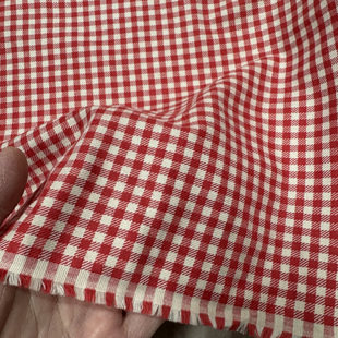 日单柔软亲肤纯棉色织微磨毛色织格子幅宽112cm一米135克9元半米