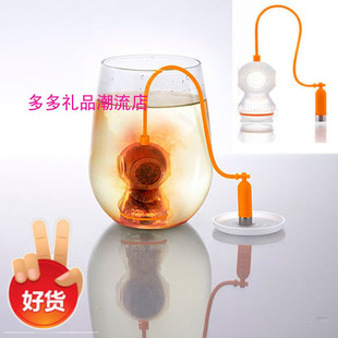 正品 礼物 可爱潜水员便携式 茶包茶漏创意滤茶器硅胶泡茶器茶隔个性