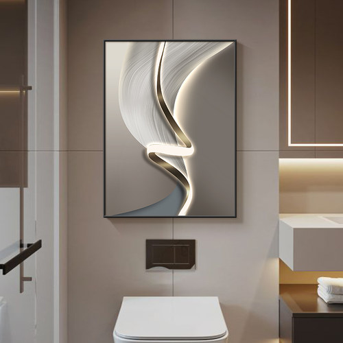 现代轻奢卫生间浴室免打孔装饰画