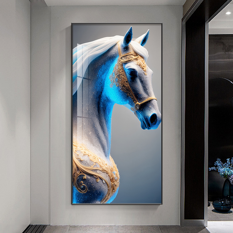 马到成功高级玄关装饰画